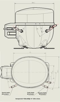 KONOR 3/8 HP R-134A KOMPRESÖR