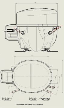 KONOR 3/8 HP R-134A KOMPRESÖR