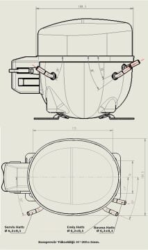 KONOR 1/2 HP R-134A KOMPRESÖR