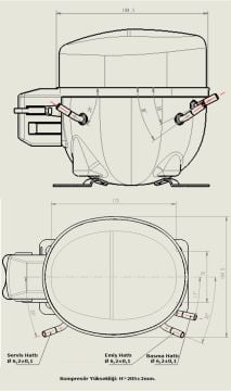 KONOR 1/3 HP R-134A KOMPRESÖR