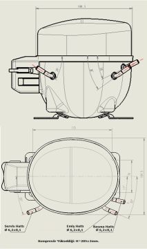 KONOR 1/3 HP R-134A KOMPRESÖR